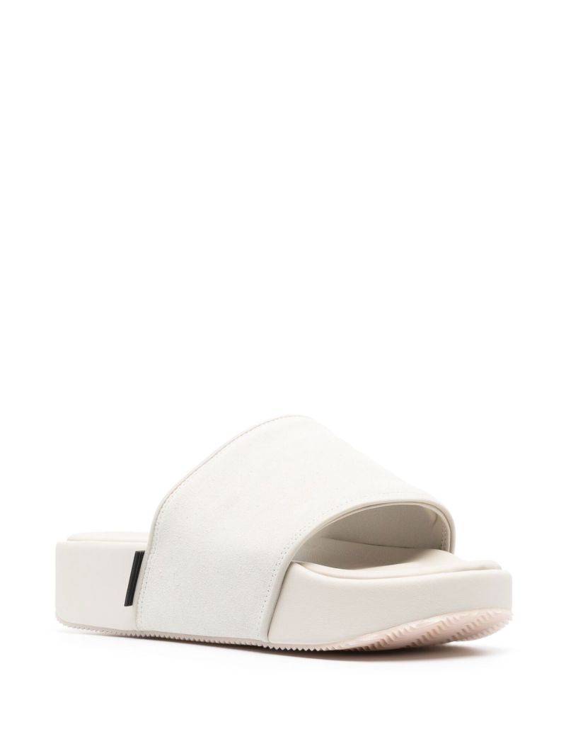 Neutral New Slide Chunky Leather Slides