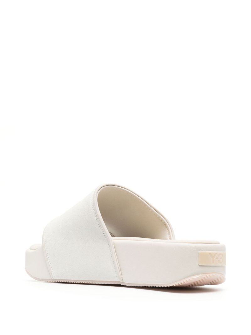 Neutral New Slide Chunky Leather Slides