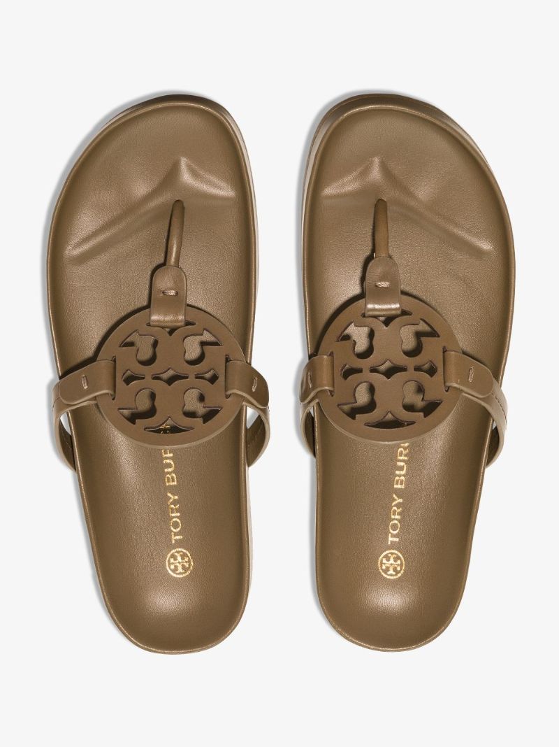 Beige Miller Cloud Leather Sandals