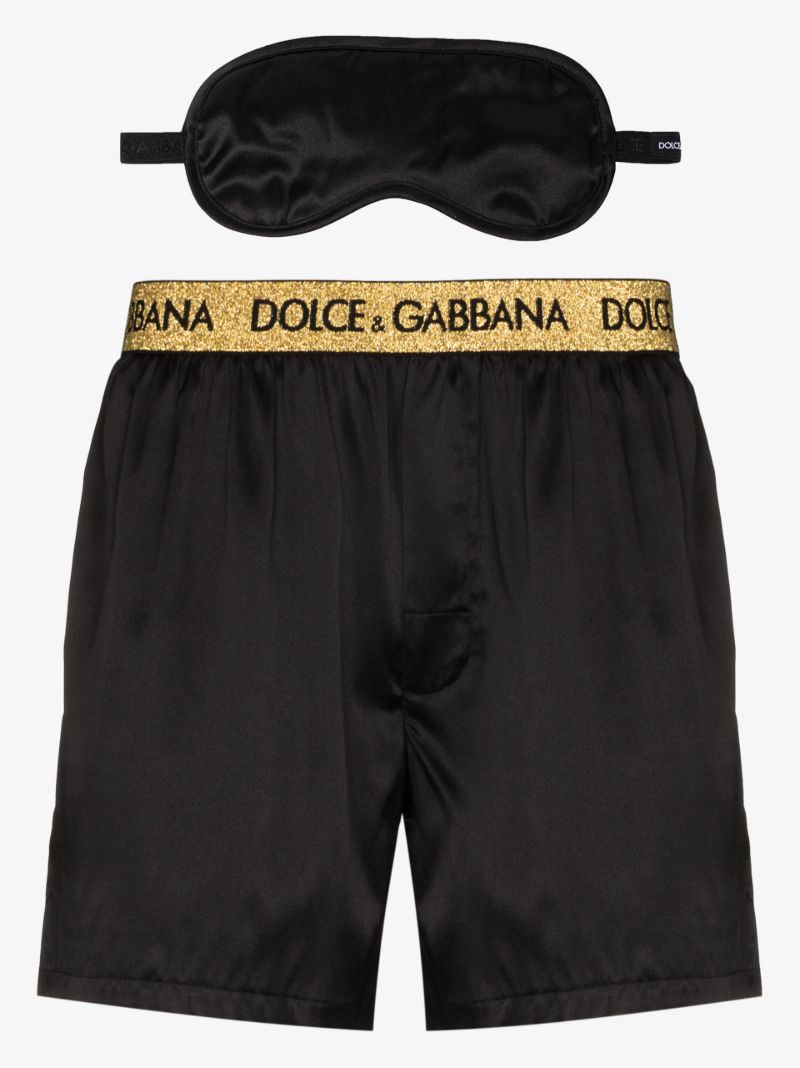 Logo Silk Shorts Set