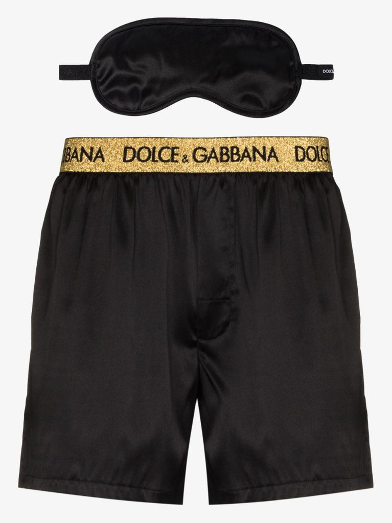 Logo Silk Shorts Set