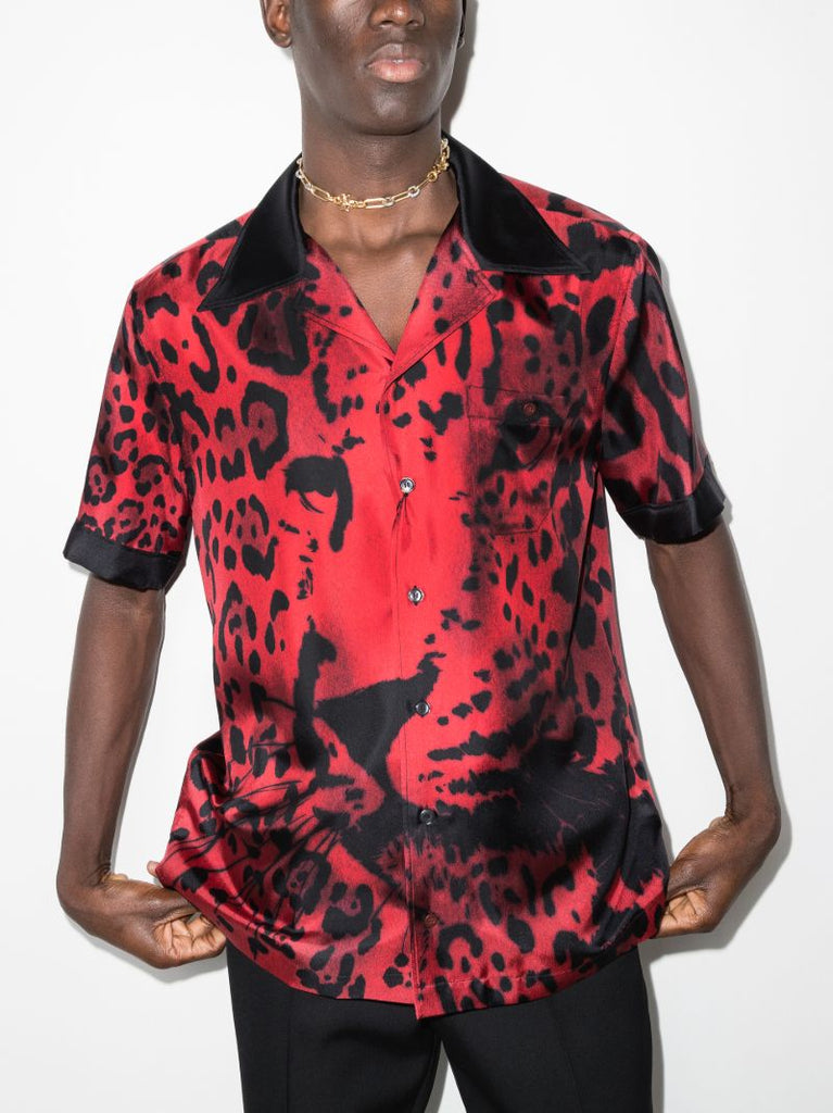 Leopard Print Silk Shirt