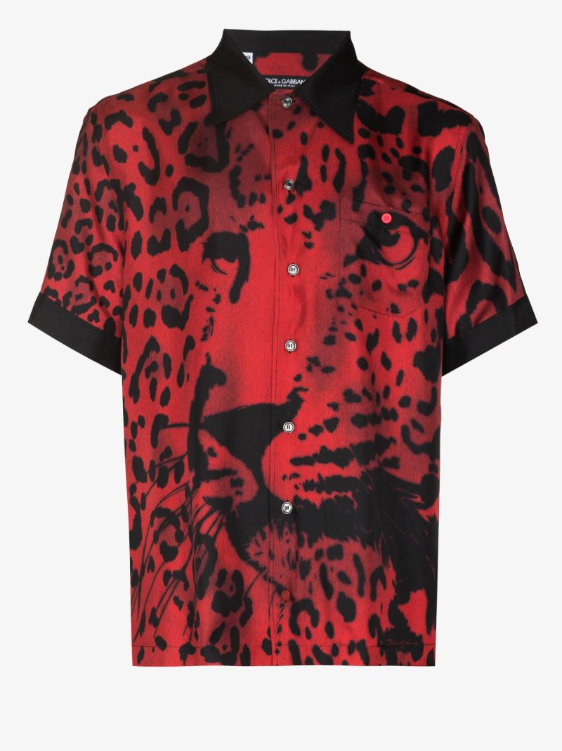 Leopard Print Silk Shirt