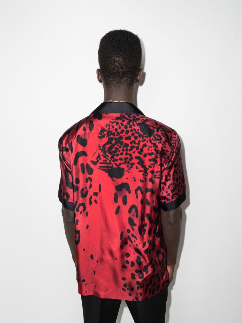 Leopard Print Silk Shirt