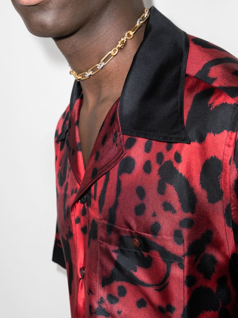 Leopard Print Silk Shirt