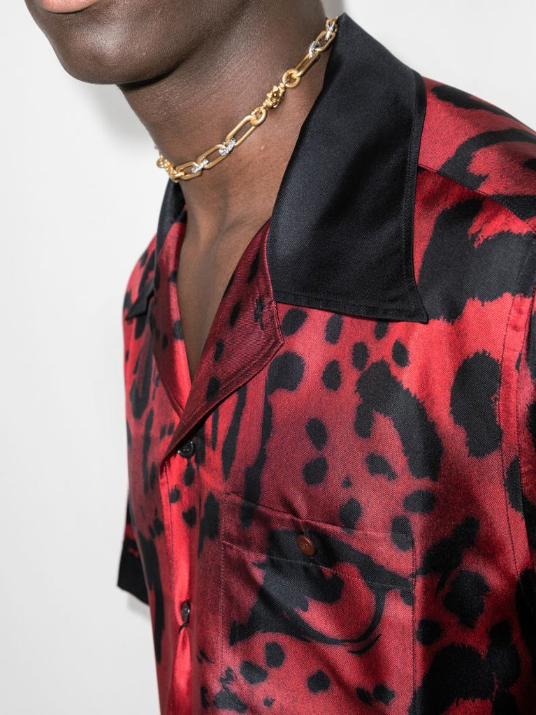 Leopard Print Silk Shirt