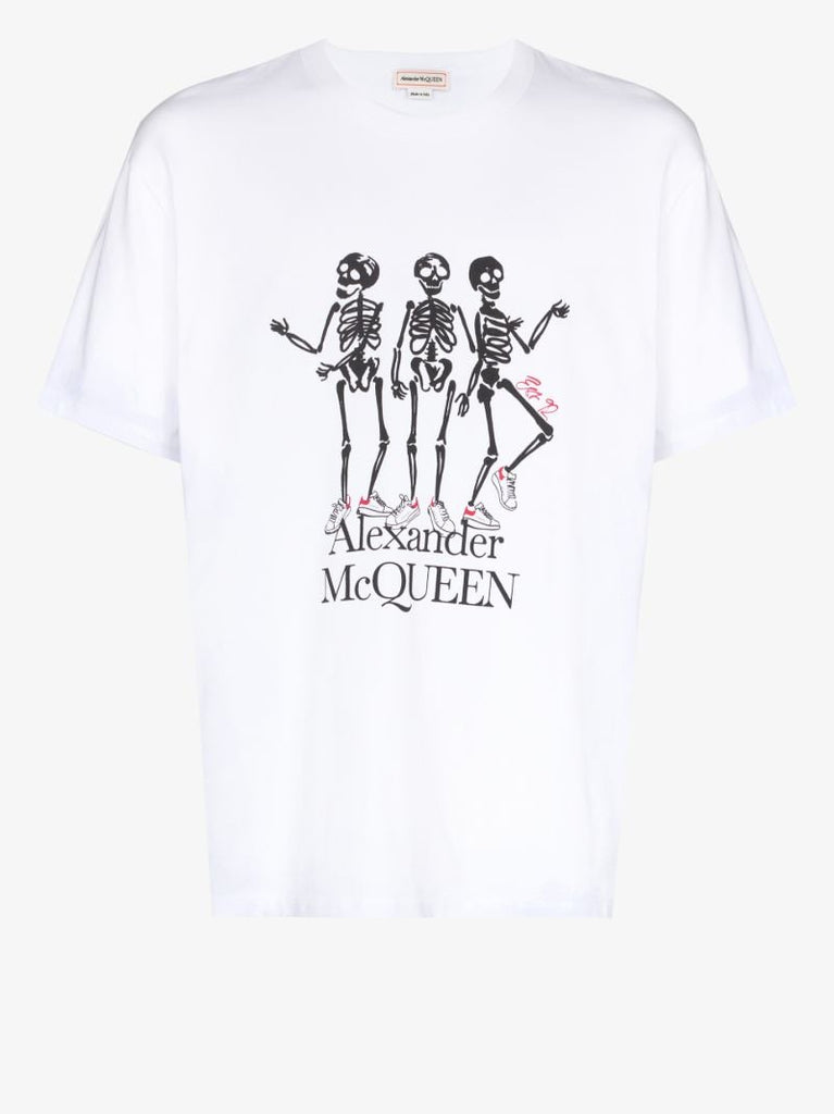 Skeleton Print Cotton T-shirt