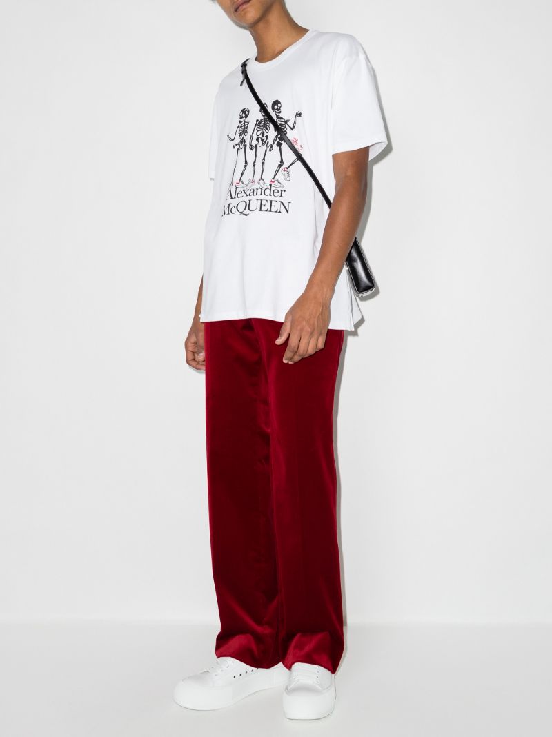 Skeleton Print Cotton T-shirt