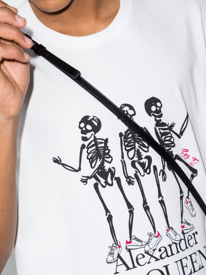 Skeleton Print Cotton T-shirt