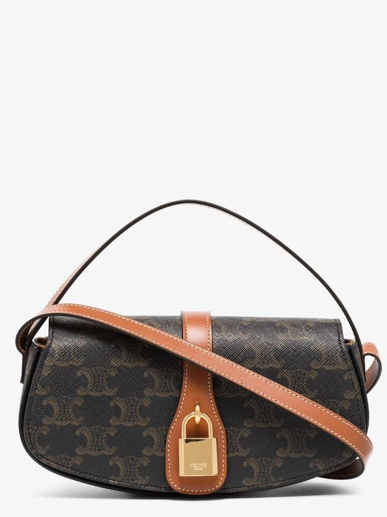 Black Clutch on Strap Tabou Shoulder Bag