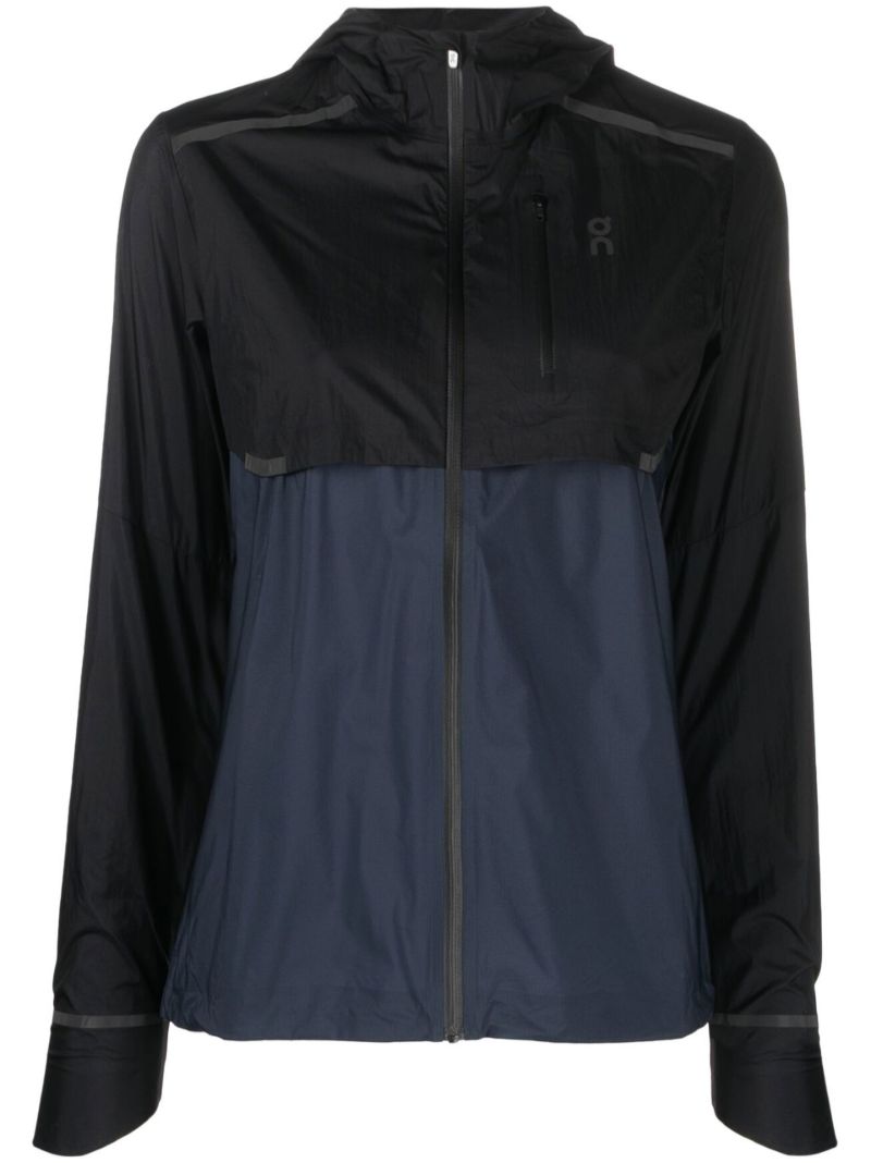 Black Weather Hooded Running Jacket