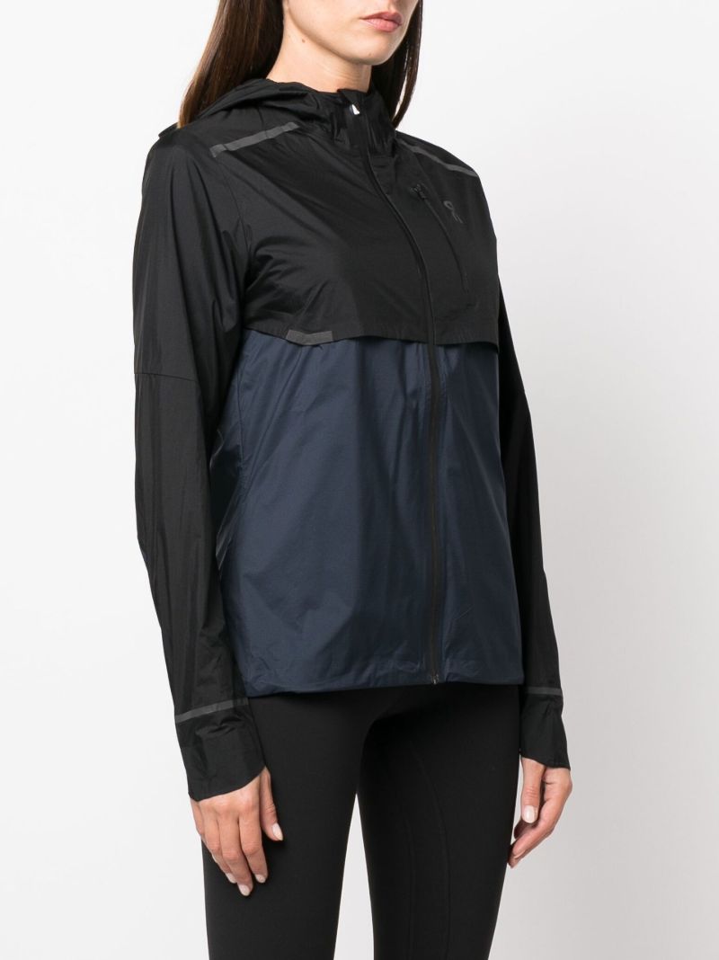 Black Weather Hooded Running Jacket