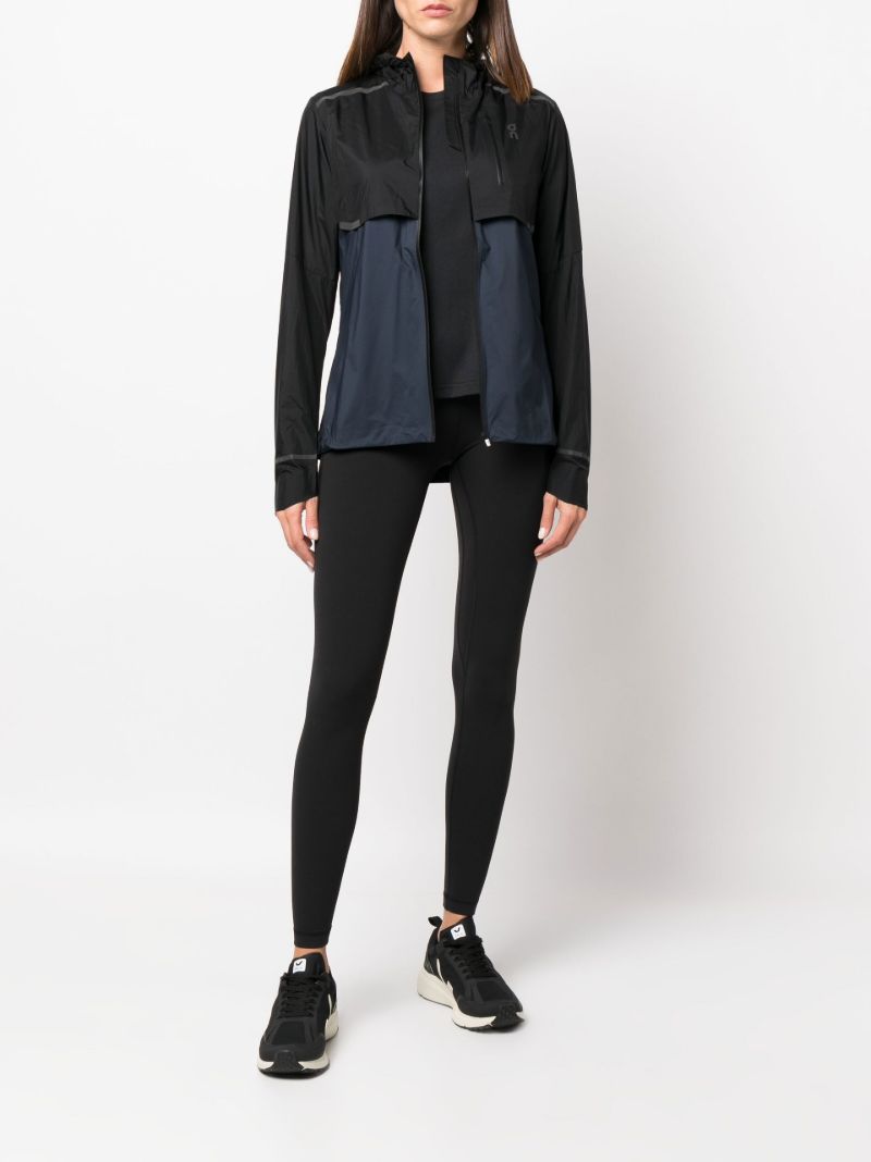 Black Weather Hooded Running Jacket