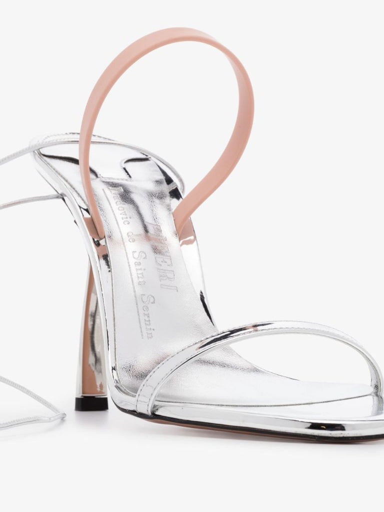 Silver Izma 100 Vegan Leather Sandals