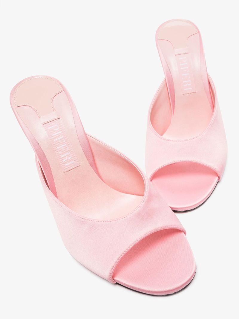 Pink Tiana 100 Satin Mules