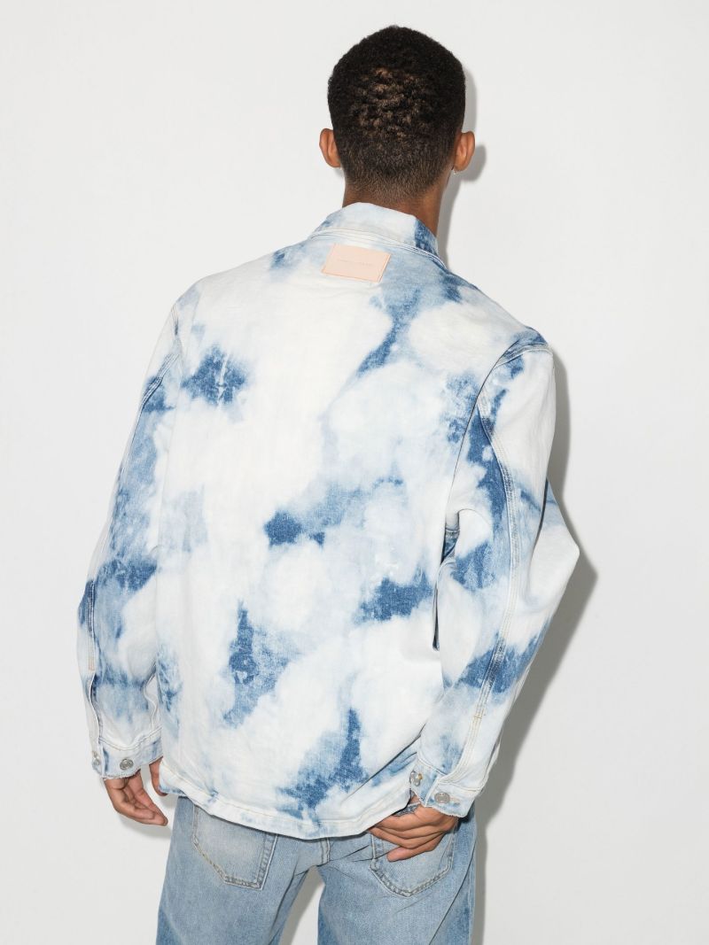 Blue Bleach Finish Denim Jacket