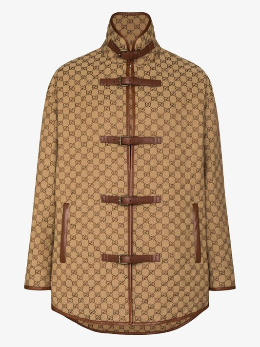 Gg Logo Quilted Shirt Jacket