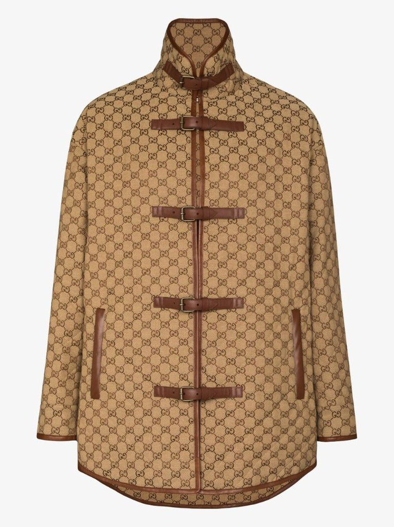 Gg Logo Quilted Shirt Jacket