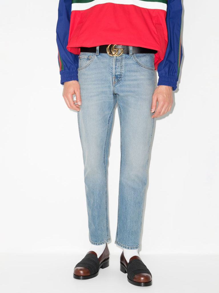 Eco Bleached Tapered Jeans