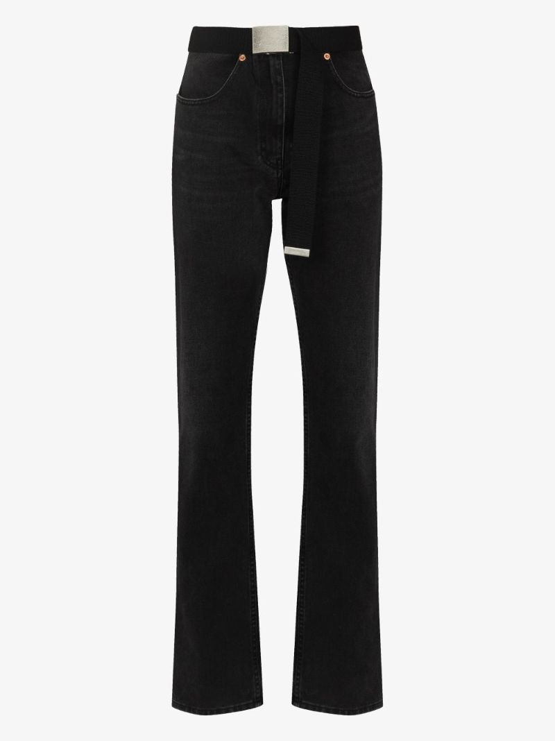 High Waist Straight Leg Jeans