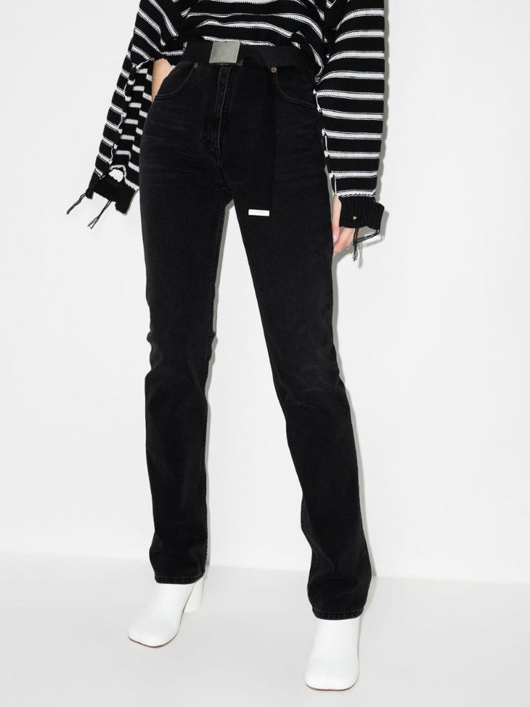 High Waist Straight Leg Jeans
