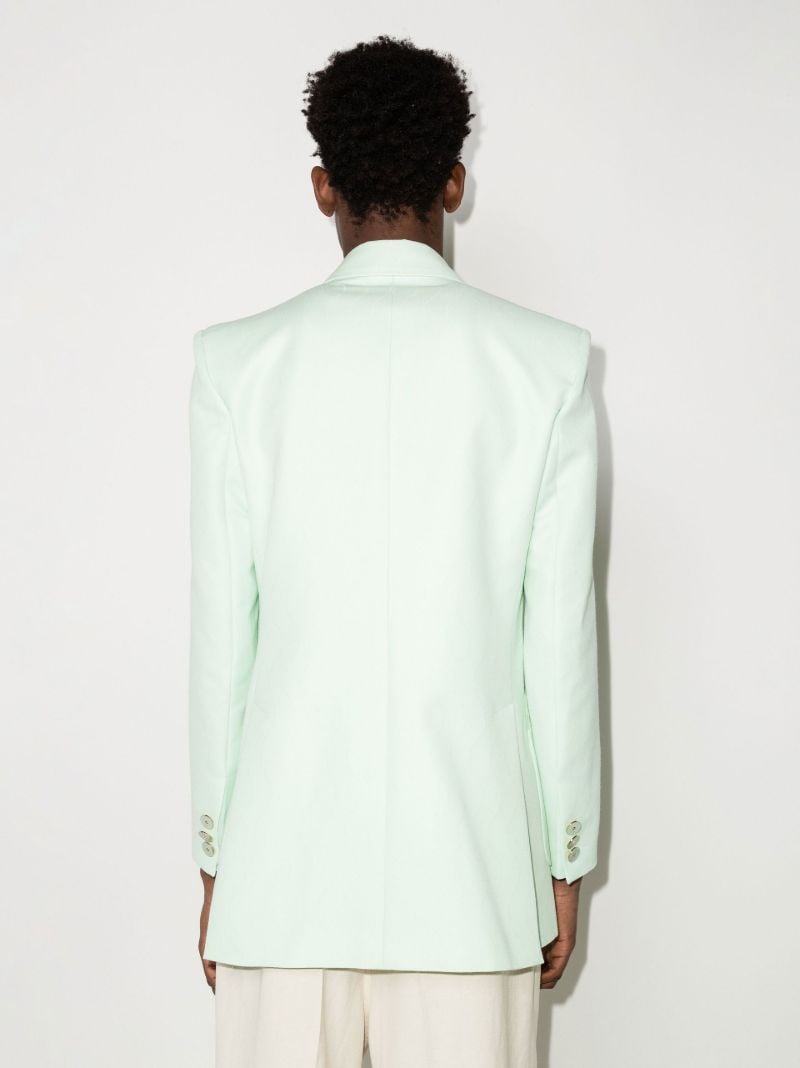 Memphis Ribbed Trim Single-breasted Blazer