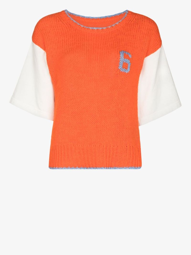 Panelled Knitted T-shirt