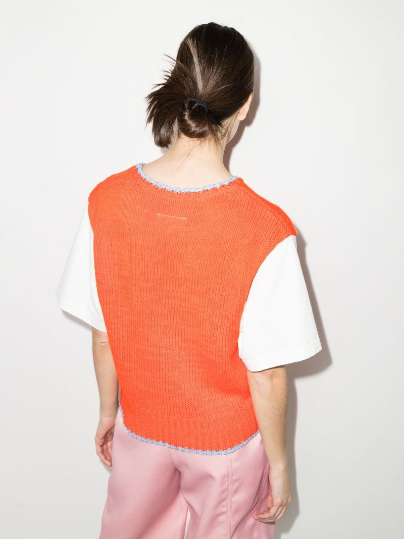 Panelled Knitted T-shirt
