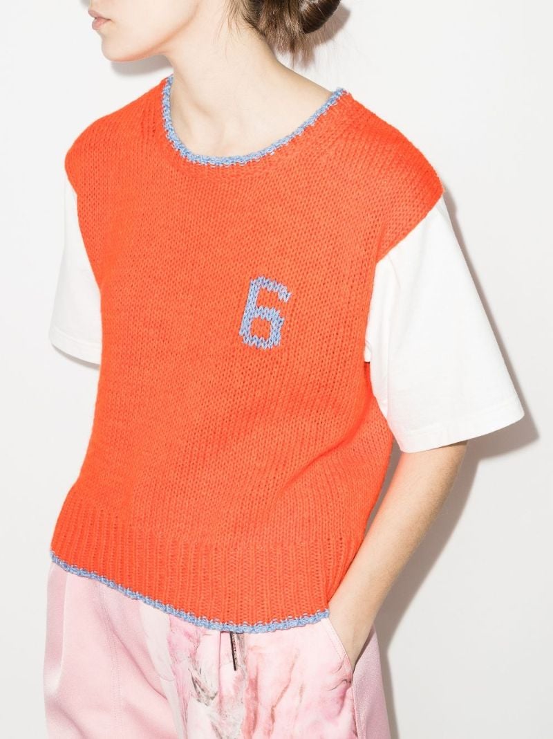 Panelled Knitted T-shirt