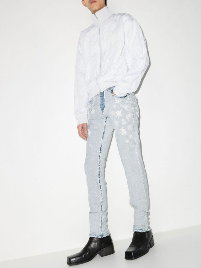 Blue Inside Out Skinny Jeans