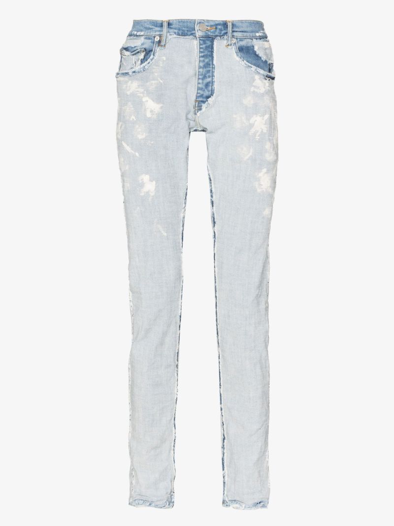 Blue Inside Out Skinny Jeans