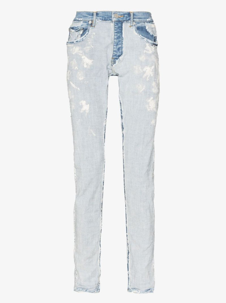 Blue Inside Out Skinny Jeans
