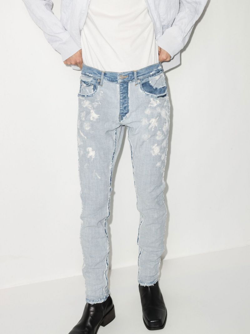 Blue Inside Out Skinny Jeans