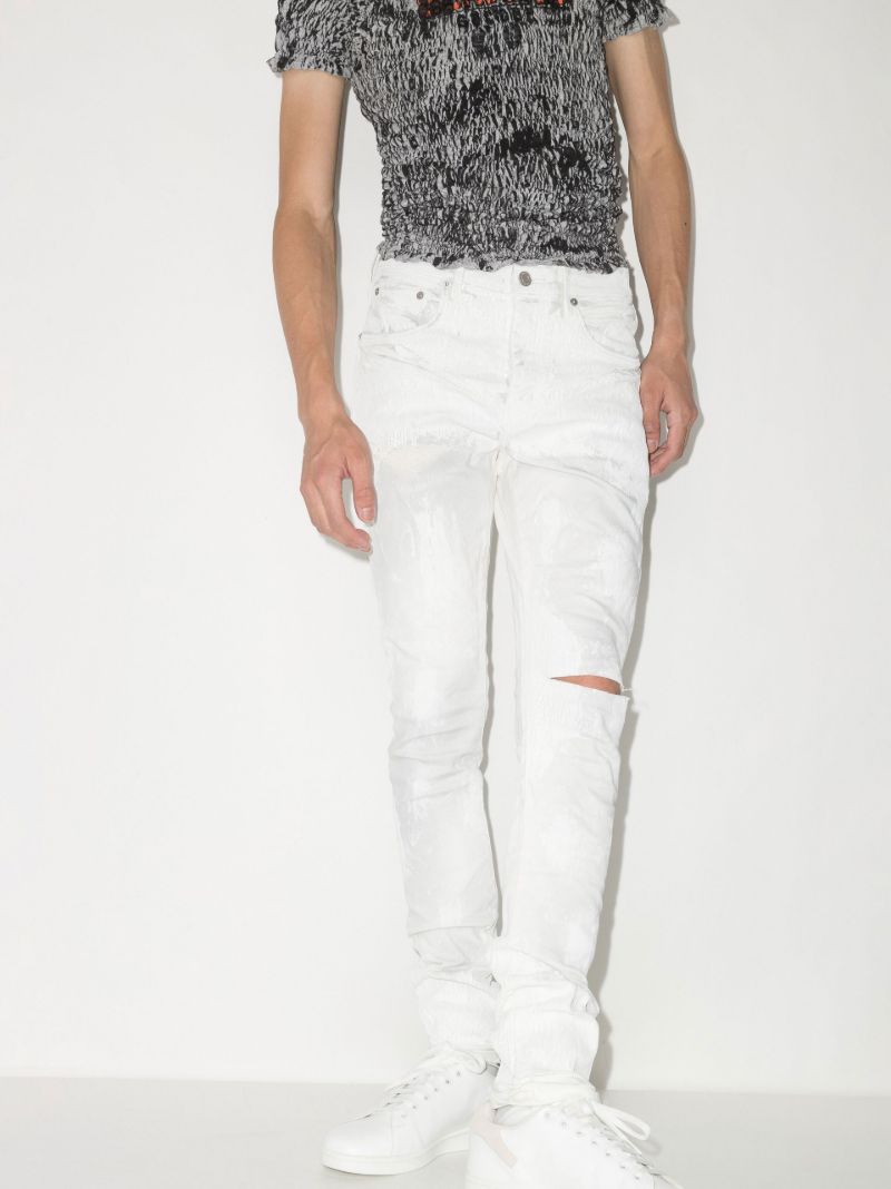 White Distressed Skinny Jeans