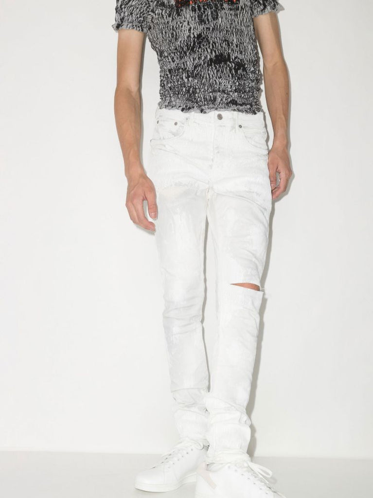 White Distressed Skinny Jeans