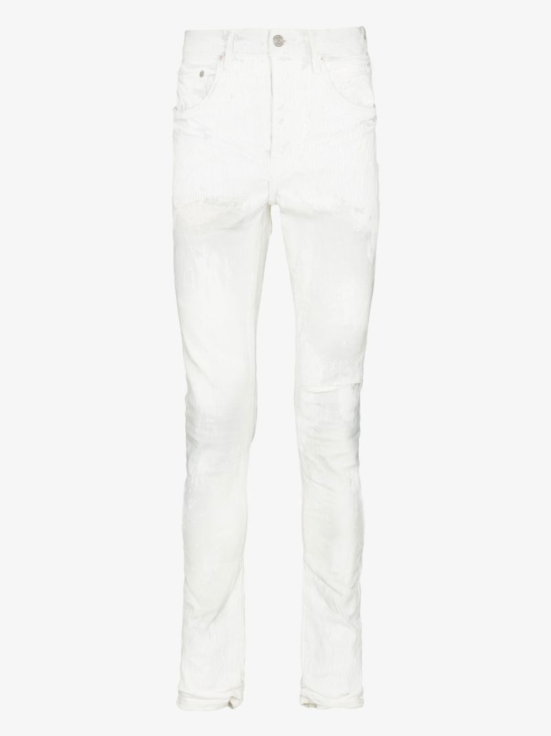 White Distressed Skinny Jeans