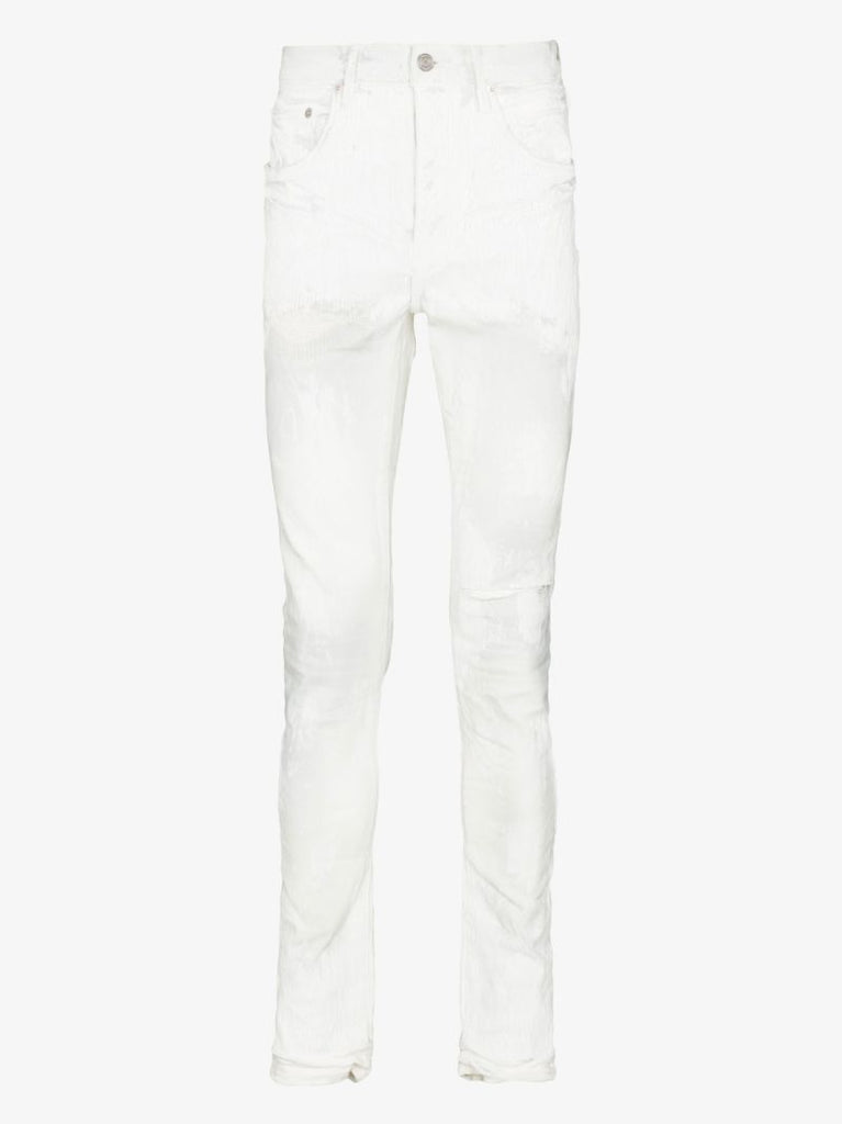 White Distressed Skinny Jeans
