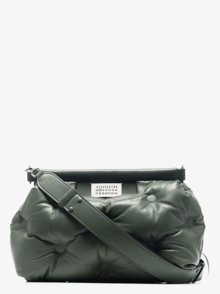 Green Glam Slam Medium Leather Shoulder Bag