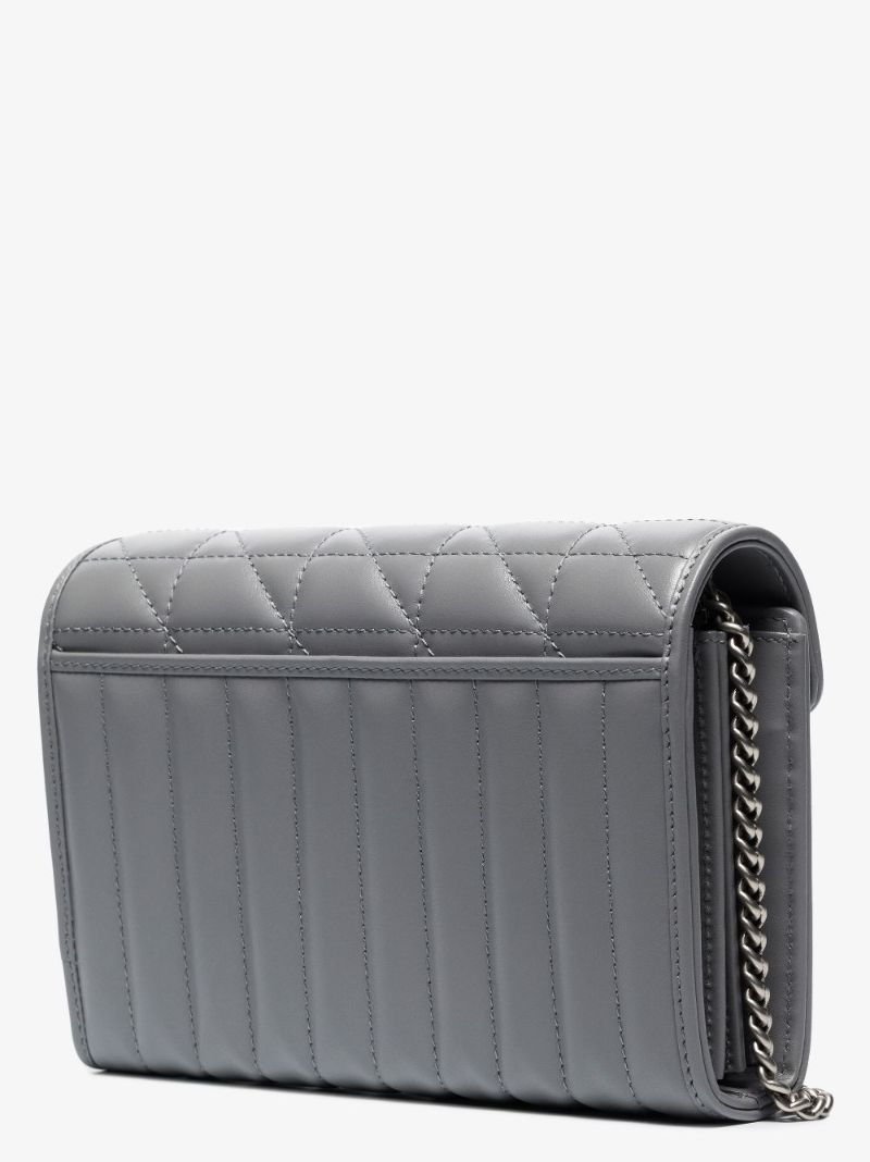 Grey Gg Marmont Leather Chain Wallet