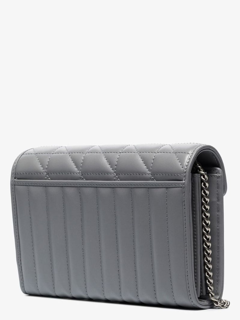 Grey Gg Marmont Leather Chain Wallet