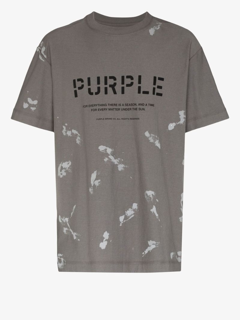Grey Birds Print Cotton T-shirt