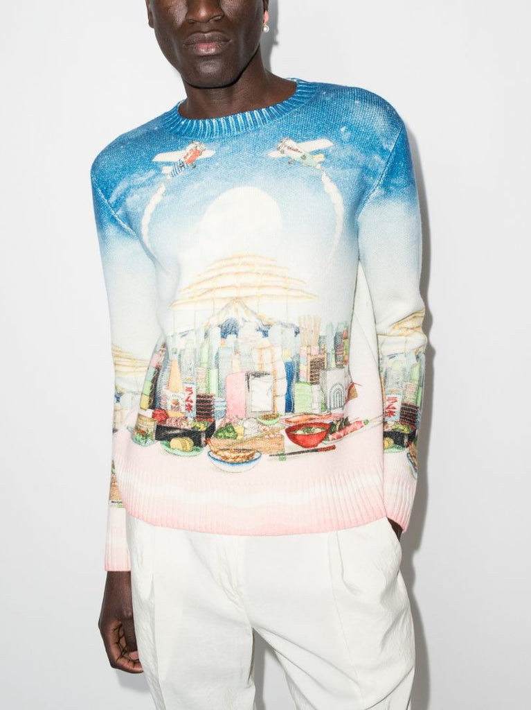 CafÃ_x0083_Â© Print Wool Sweater
