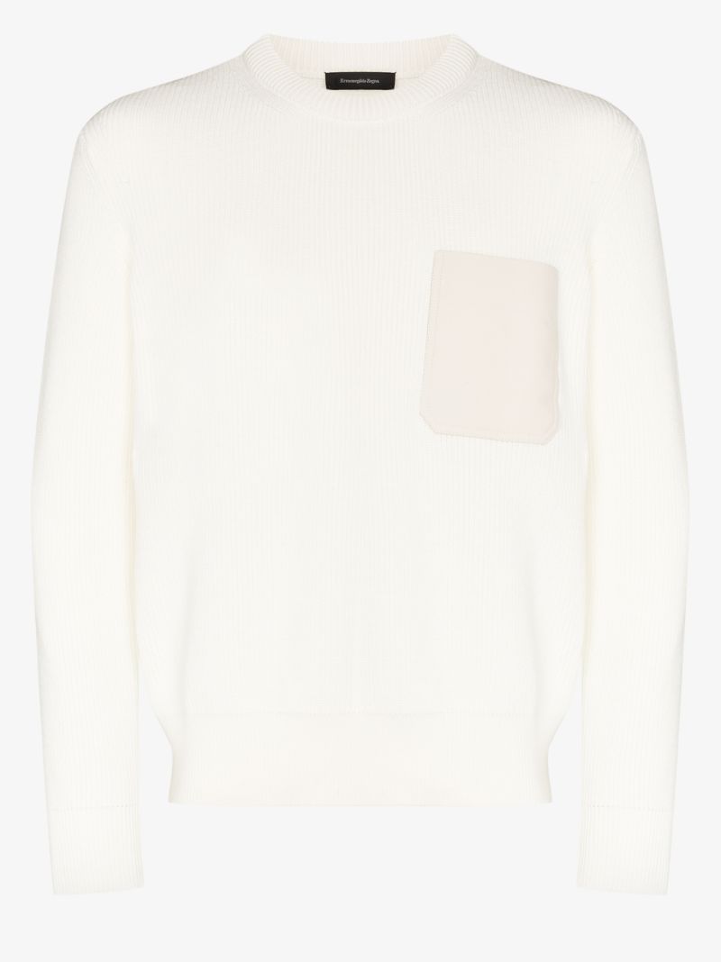 Patch Pocket Cotton Sweater