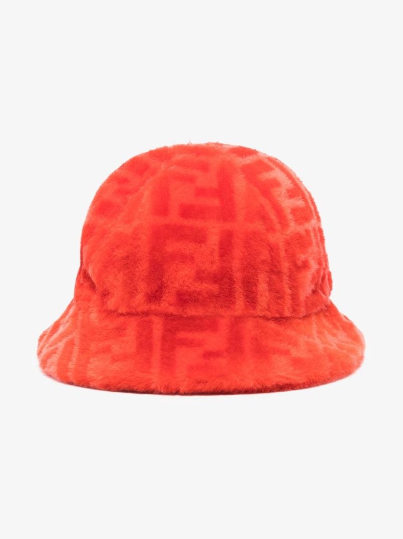 Red Ff Monogram Bucket Hat
