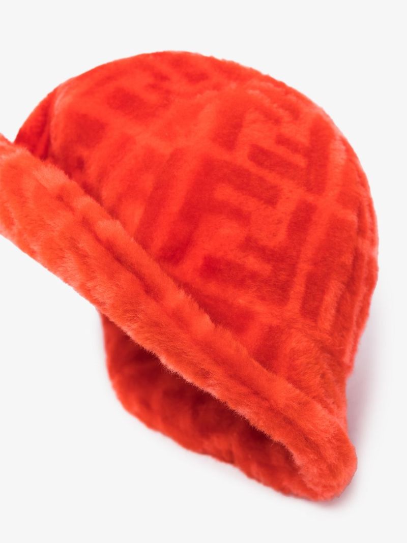 Red Ff Monogram Bucket Hat