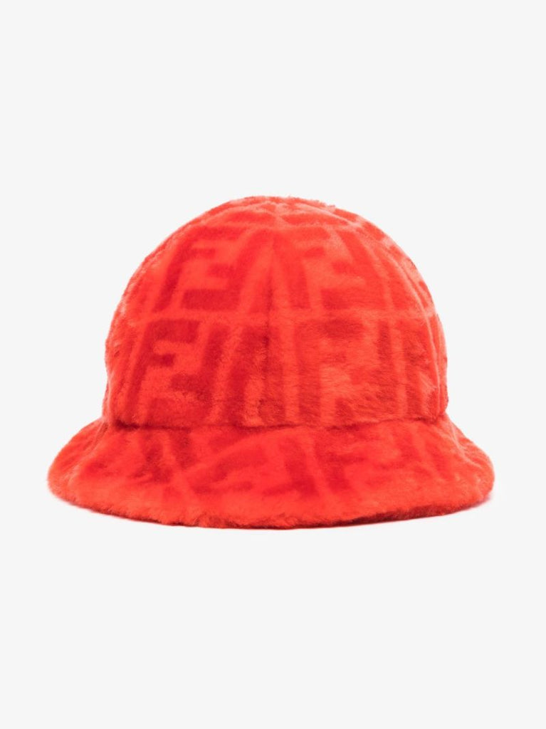 Red Ff Monogram Bucket Hat