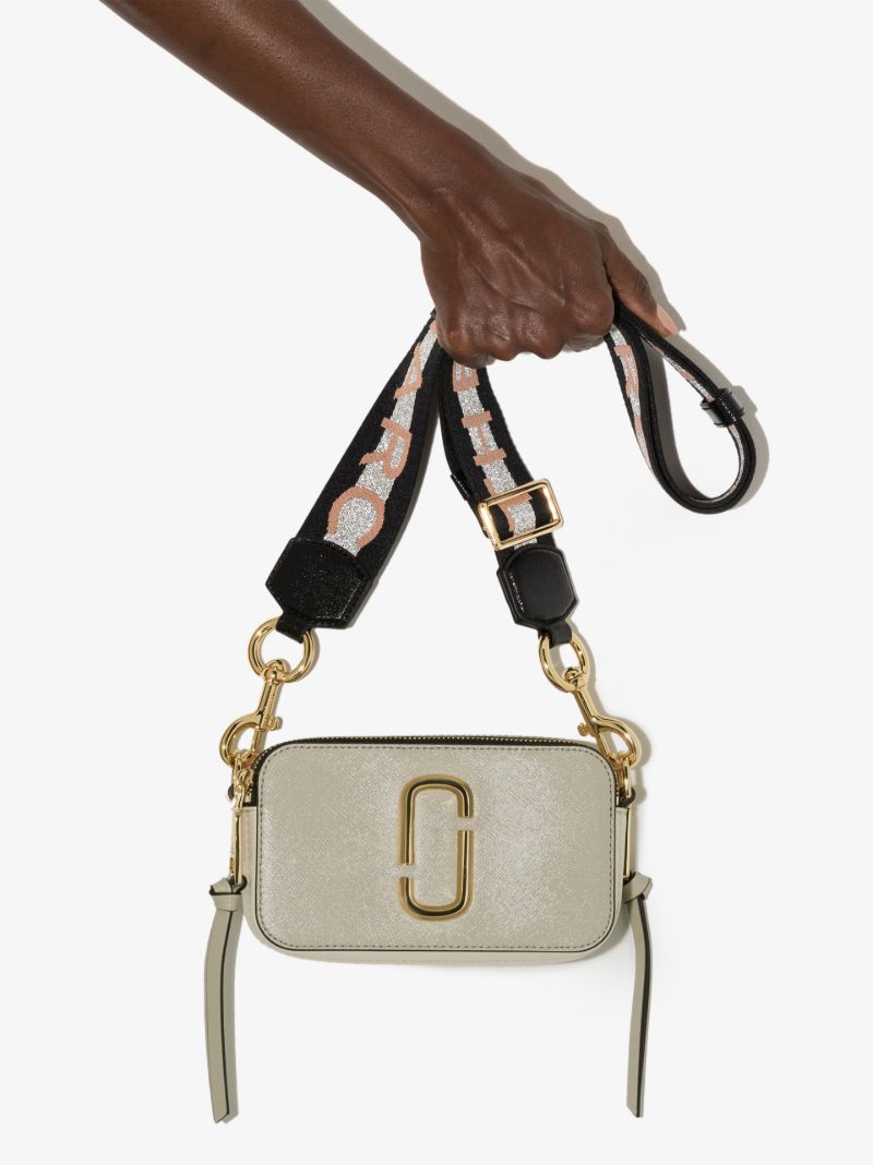 Beige the Snapshot Leather Cross Body Bag