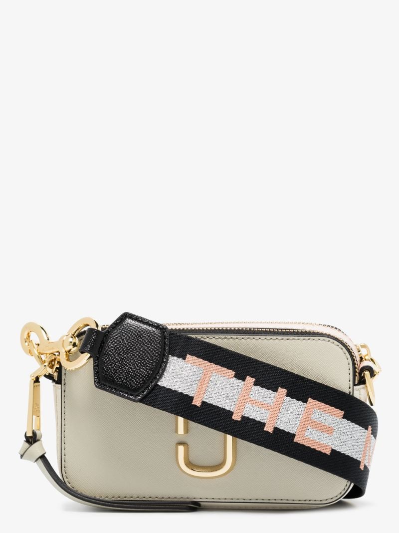 Beige the Snapshot Leather Cross Body Bag