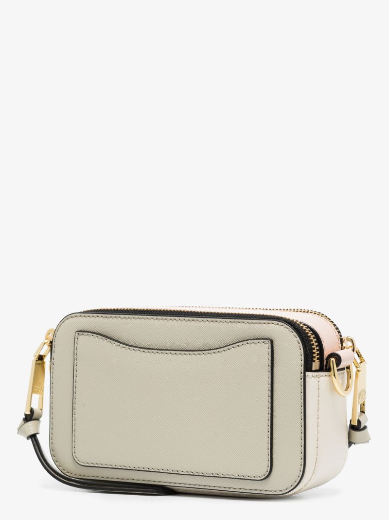 Beige the Snapshot Leather Cross Body Bag