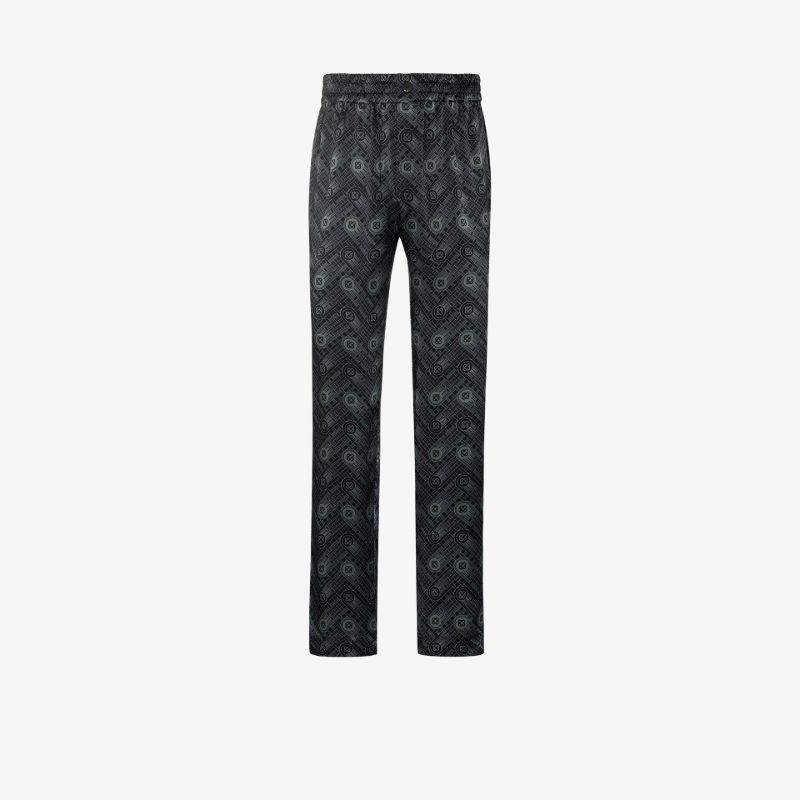 Ping Pong Monogram Silk Trousers